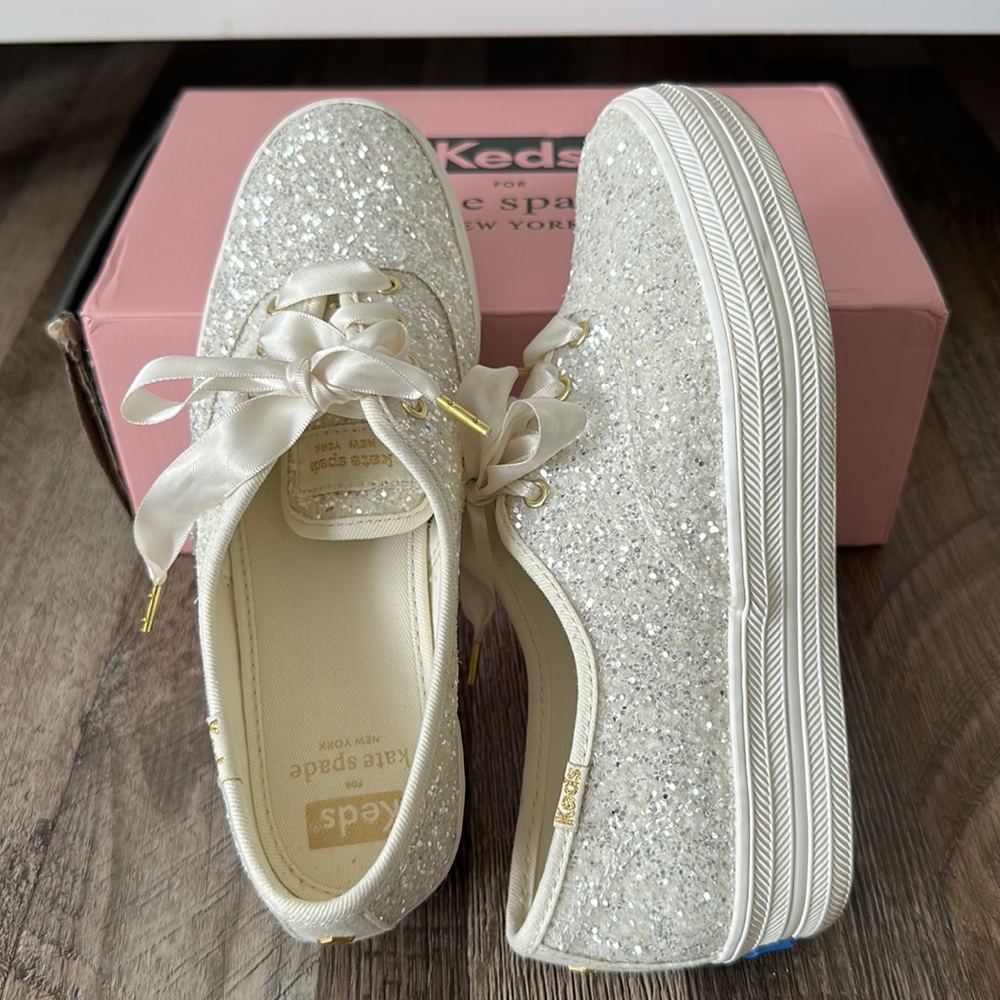 Keds x kate spade new york Triple Glitter bridal shoes - Picture 9 of 11